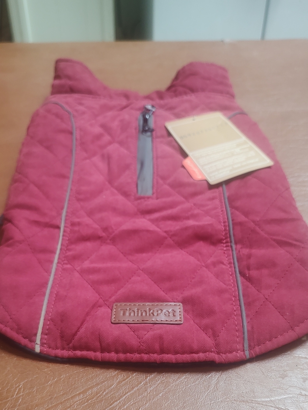 Thinkpets  Pets Quilted Maroon Vest Reversible New Medium